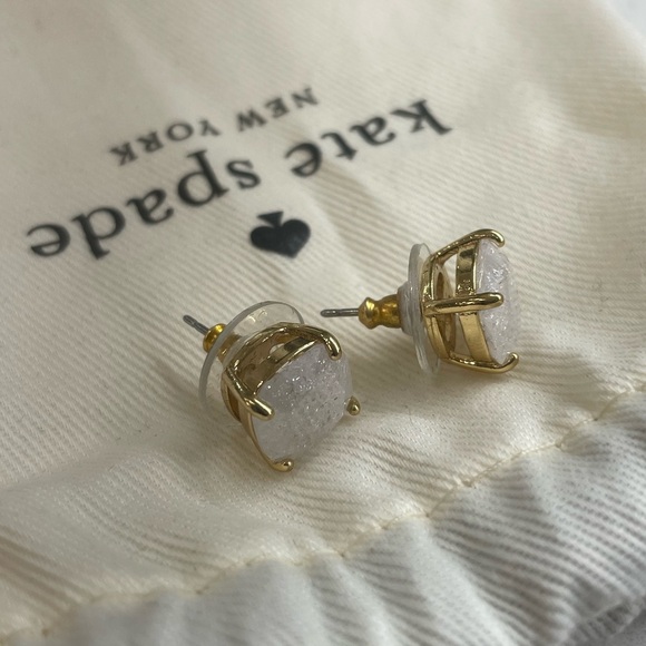 KATE SPADE Crystal Square Opal Stud Earrings - Picture 4 of 12